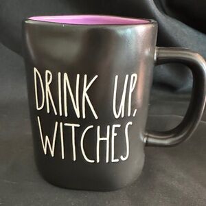 Rae Dunn Black and Purple Mug - Drink Up, Witches